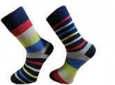 Ponožky pánské froté design barevné PRUHY