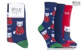 Dámské ponožky WILD FEET vzorované vánoční kočka