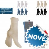 Dámské ponožky vhodné pro diabetiky, komfortní lem, řetízkovaná špice