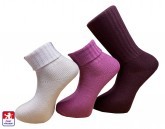 Ponožky dámské  jemné ohrnutý lem